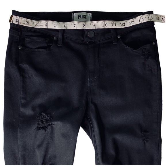 PAIGE - Verdugo Ultra Skinny Black Denim Jeans - Size 30 - Picture 7 of 15
